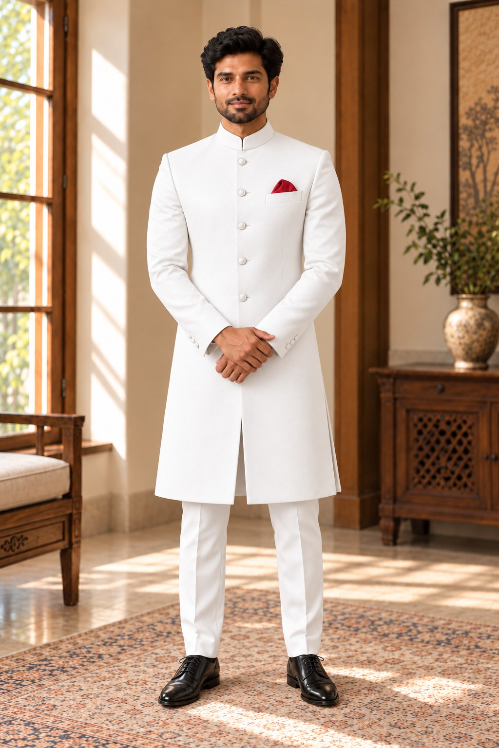 White Sherwani