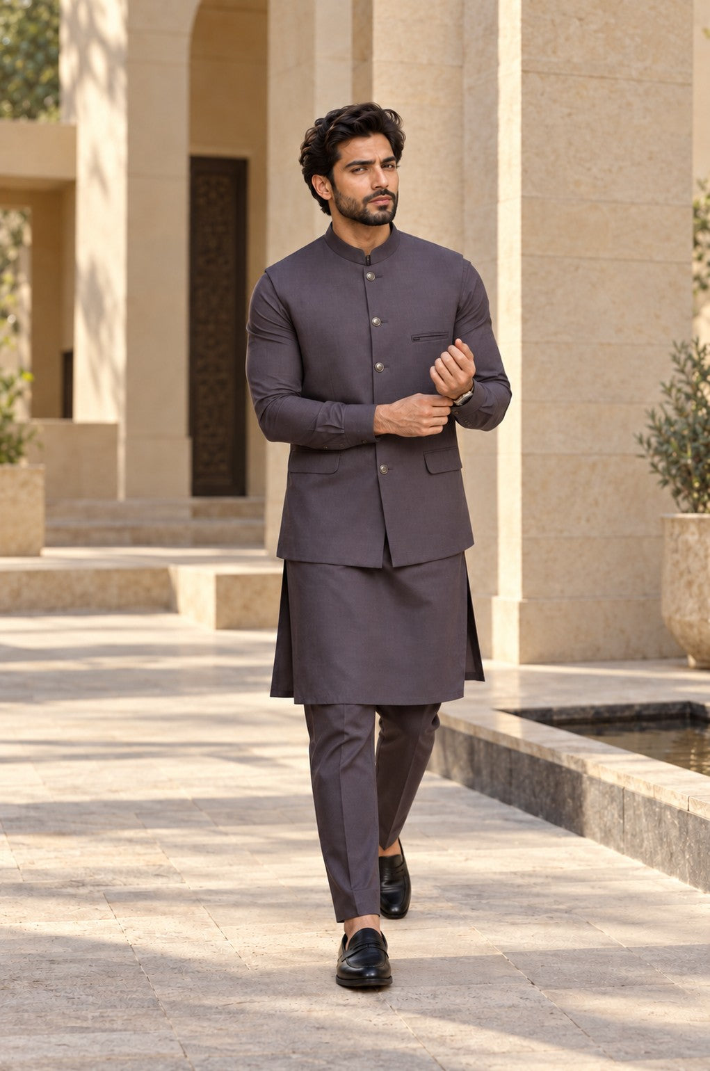 Charcoal Waistcoat Set